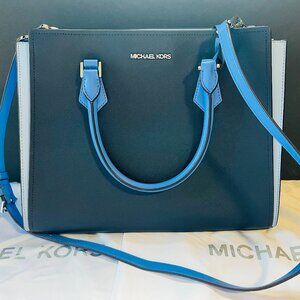 Midnight Blue Michael Kors Square Shoulder Bag